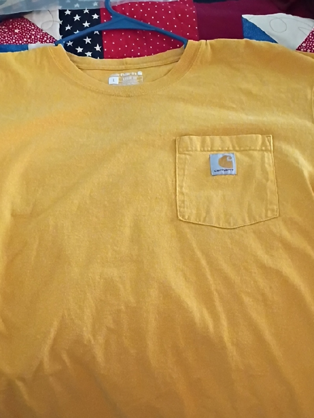 Carhartt Men’s Yellow Pocket Short-Sleeve Tee